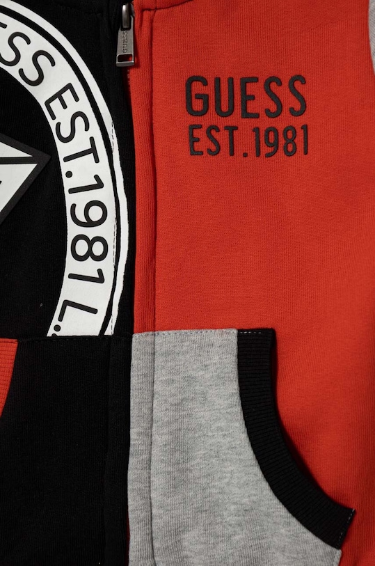Guess dres bawełniany niemowlęcy I3YG11.KA6R3.9BYX czerwony AW23