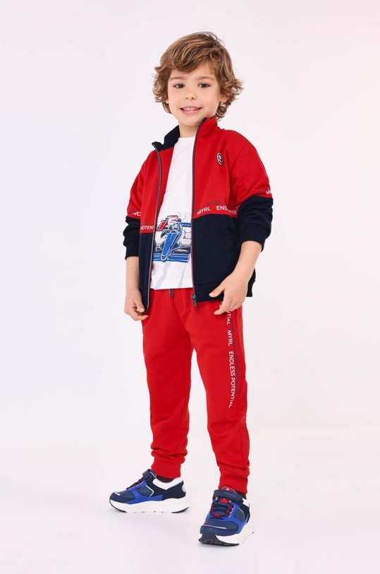 Mayoral dres dziecięcy wzorzyste czerwony 4867.5B.Mini.9BYX