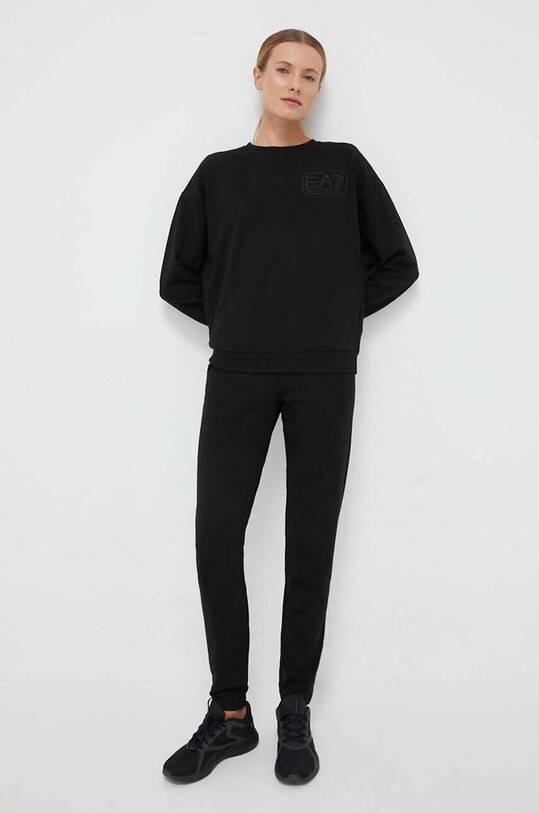 Tepláková súprava EA7 Emporio Armani s elastanom čierna 6RTV55.TJKWZ