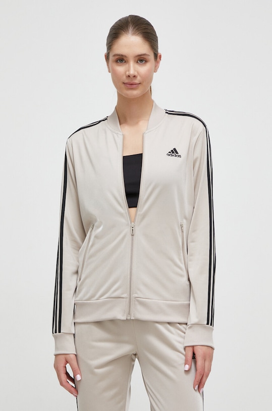 Tepláková súprava adidas s elastanom béžová IJ8786