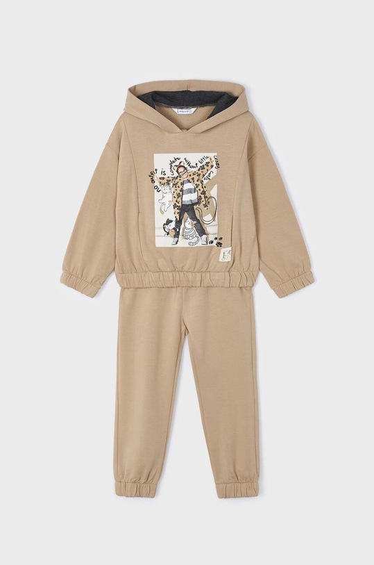 Mayoral dres dziecięcy 4864.6M.Mini.9BYX beżowy AW23