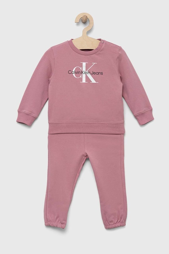 Παιδική φόρμα Calvin Klein Jeans στάμπα ροζ IN0IN00017.9BYX
