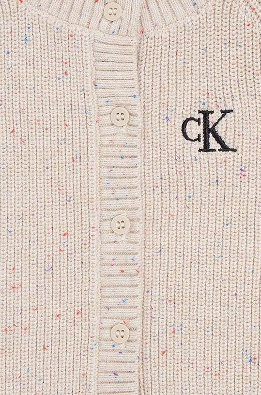 Chłopiec Calvin Klein Jeans komplet bawełniany niemowlęcy IN0IN00086.9BYX beżowy