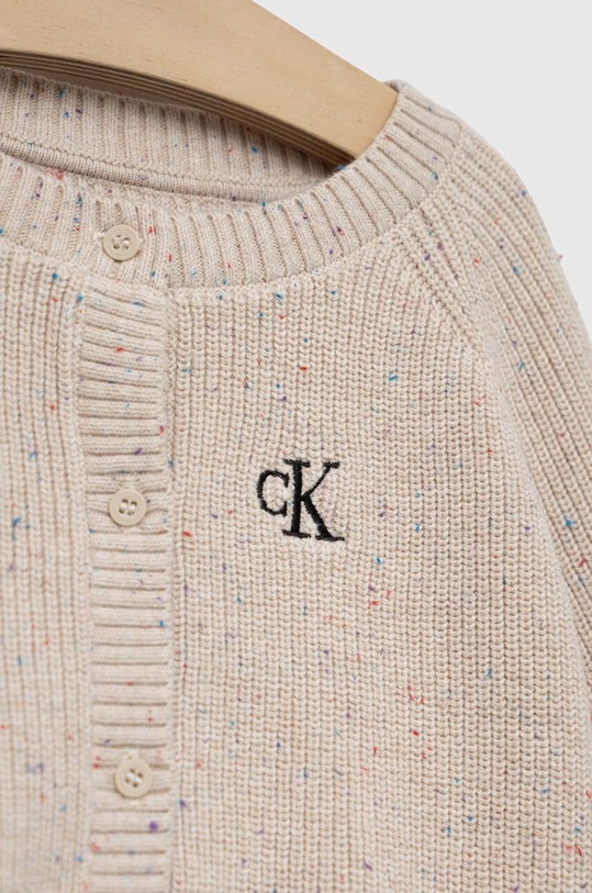 Calvin Klein Jeans komplet bawełniany niemowlęcy beżowy IN0IN00086.9BYX