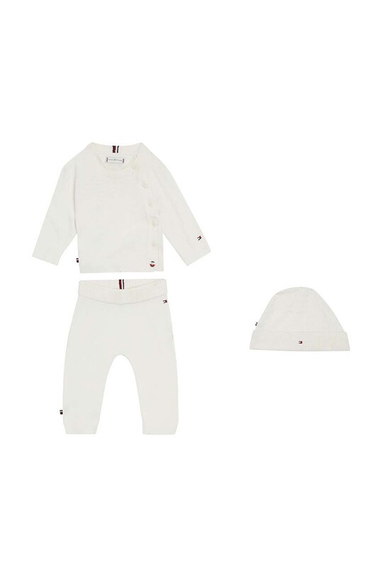 Tommy Hilfiger komplet niemowlęcy dzianina biały KN0KN01685.9BYX