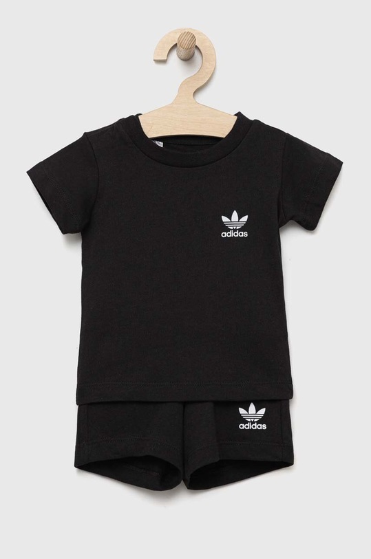 adidas Originals komplet bawełniany niemowlęcy nadruk czarny IM3863