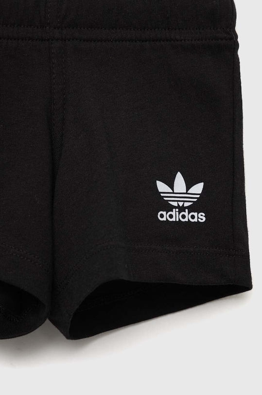 Dětská bavlněná souprava adidas Originals černá IM3863