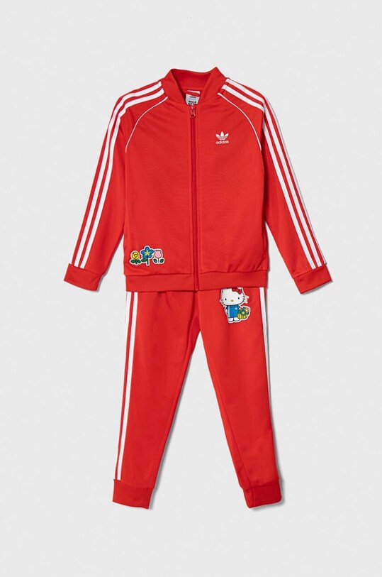 Παιδική φόρμα adidas Originals πλεκτό ύφασμα κόκκινο IM2255