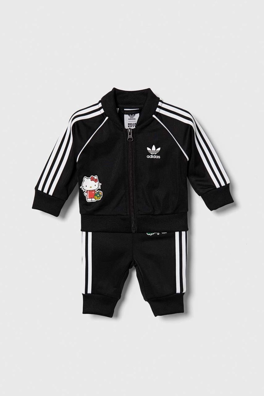 Tepláková súprava pre bábätká adidas Originals x Hello Kitty nášivka čierna II0852