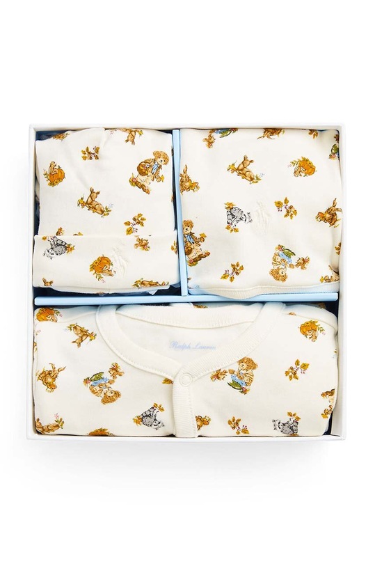 Dětská bavlněná souprava Polo Ralph Lauren 320918121001 béžová AW23