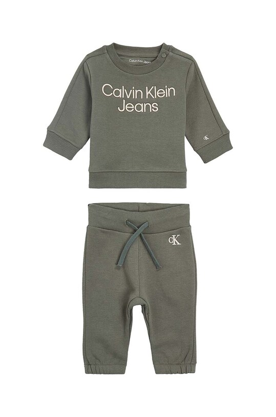 Trenirka za dojenčka Calvin Klein Jeans Našitek zelena IN0IN00137.9BYX