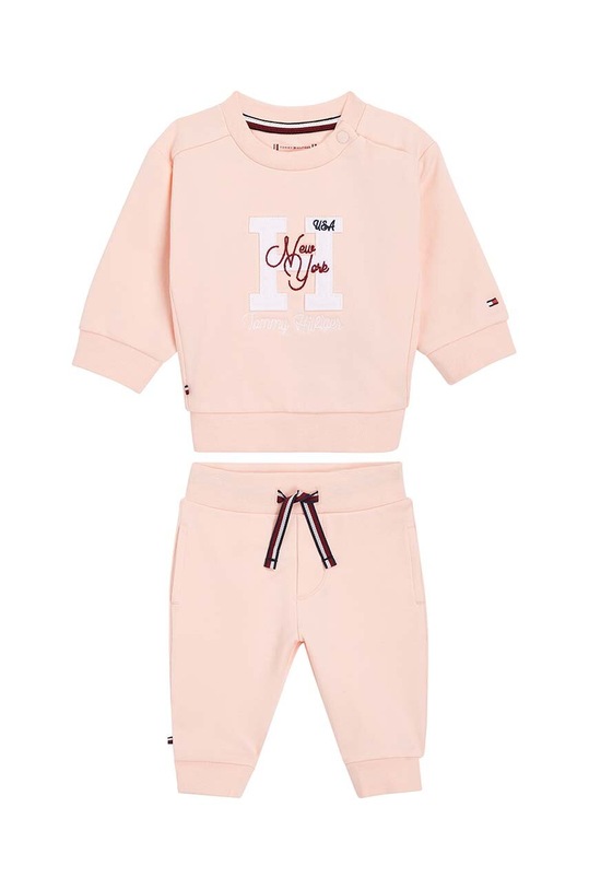 Tommy Hilfiger dres niemowlęcy z elastanem różowy KN0KN01697.9BYX