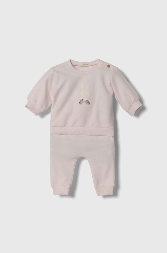 United Colors of Benetton baba szett elasztánnal rózsaszín 3MDUA1035.W.SEASONAL