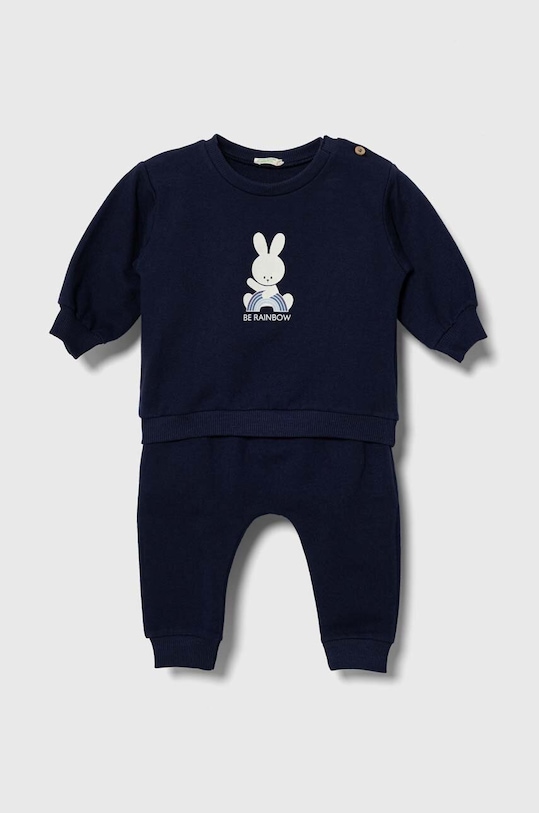United Colors of Benetton komplet niemowlęcy nadruk granatowy 3MDUA1035.W.SEASONAL