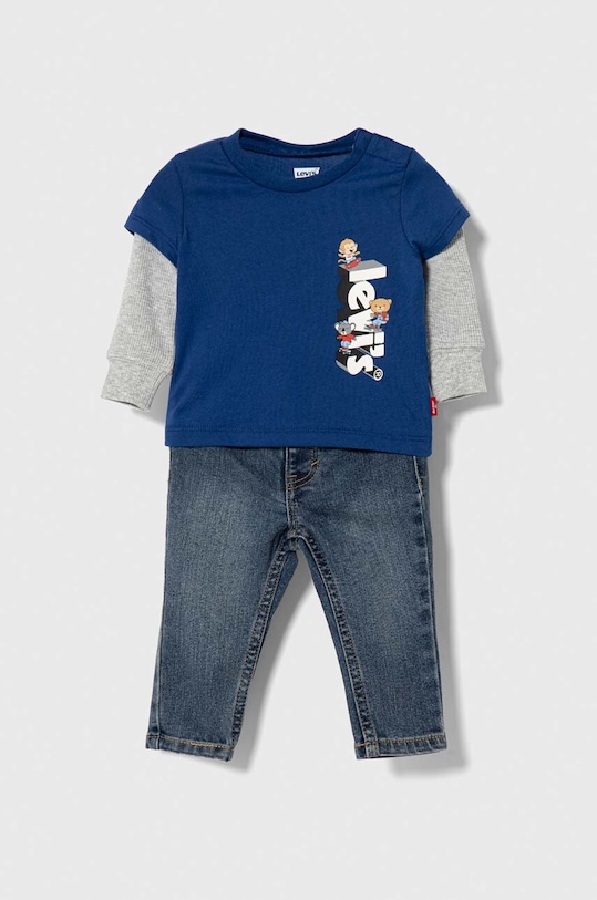 Levi's komplet niemowlęcy tkanina niebieski 6EJ099