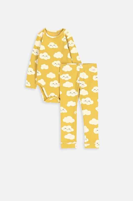 Detská bavlnená súprava Coccodrillo ZC3417101SUG SET UNDERWEAR GIRL bavlna žltá ZC3417101SUG