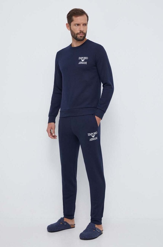 Αθλητική φόρμα lounge Emporio Armani Underwear πλεκτό ύφασμα σκούρο μπλε 111943.3F571