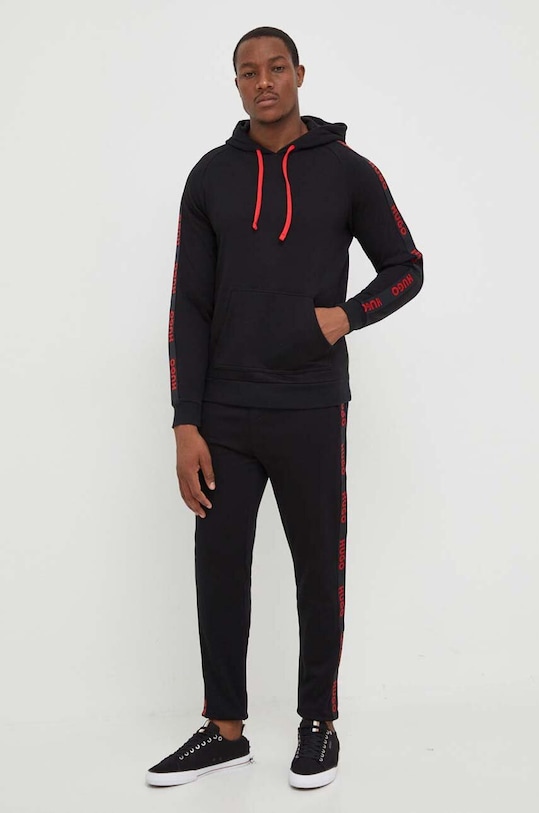HUGO dres lounge bawełniany 50502305 czarny AW23