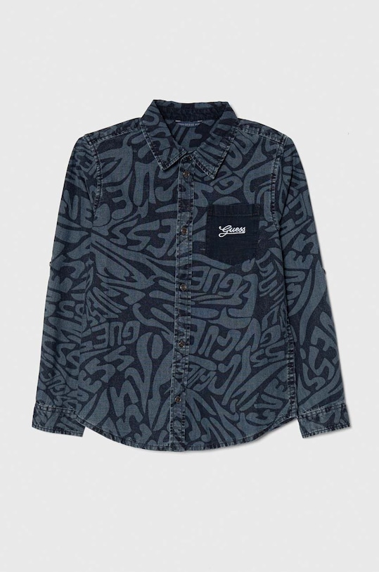 Guess gyerek ing pamutból pamut sötétkék L3YH03.WEQY0.9BYX