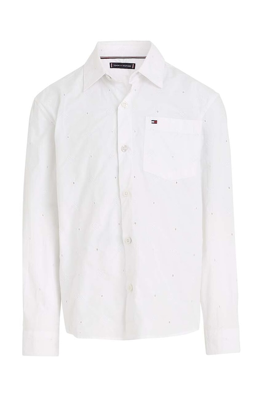 Tommy Hilfiger koszula bawełniana dziecięca KB0KB08311.128.176.9BYX biały AW23
