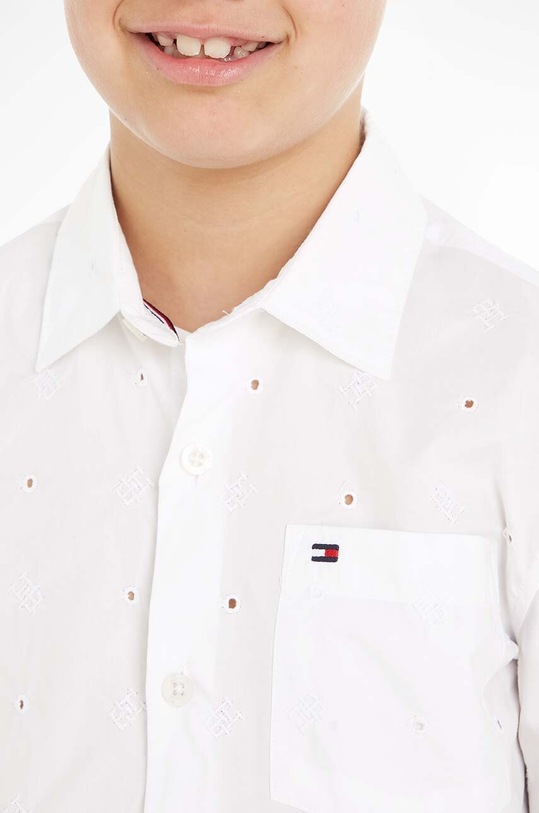 Tommy Hilfiger koszula bawełniana dziecięca KB0KB08311.128.176.9BYX biały