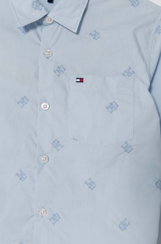 CHLAPEC Dětská bavlněná košile Tommy Hilfiger KB0KB08311.128.176.9BYX modrá