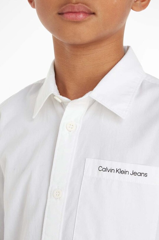 Pamučna košulja Calvin Klein Jeans IB0IB01737.9BYX bijela