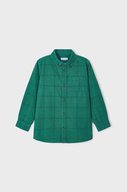 Mayoral camasa de bumbac pentru copii 4105.5E.Mini.9BYX verde AW23