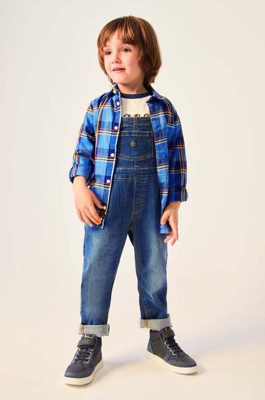 Chłopiec Mayoral koszula bawełniana dziecięca 4111.5D.Mini.9BYX niebieski