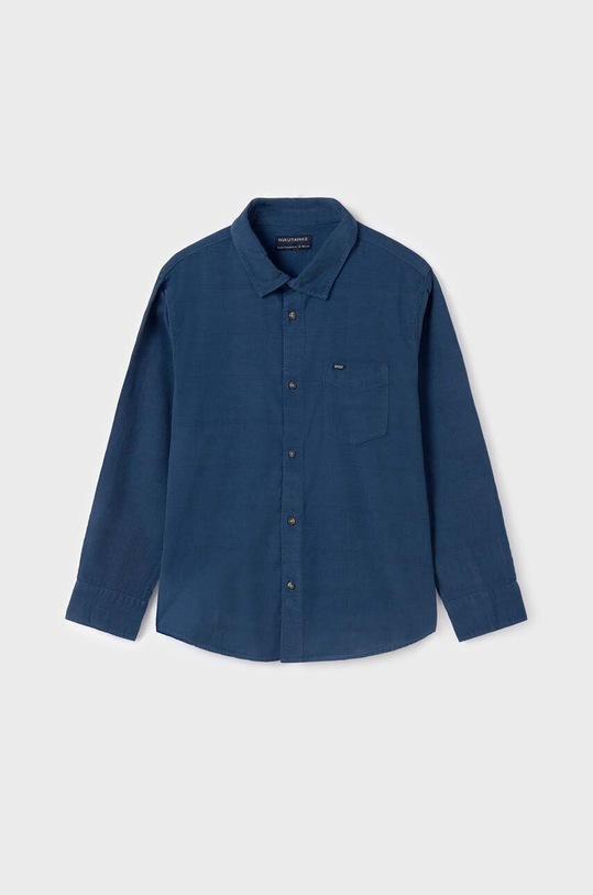 Mayoral koszula bawełniana dziecięca wzorzyste niebieski 7186.7F.Junior.9BYX