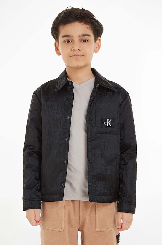 Calvin Klein Jeans kurtka dziecięca bez kaptura czarny IB0IB01828.9BYX