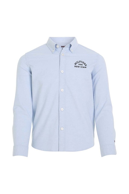 Dětská košile Tommy Hilfiger KB0KB08516.128.176.9BYX modrá AW23