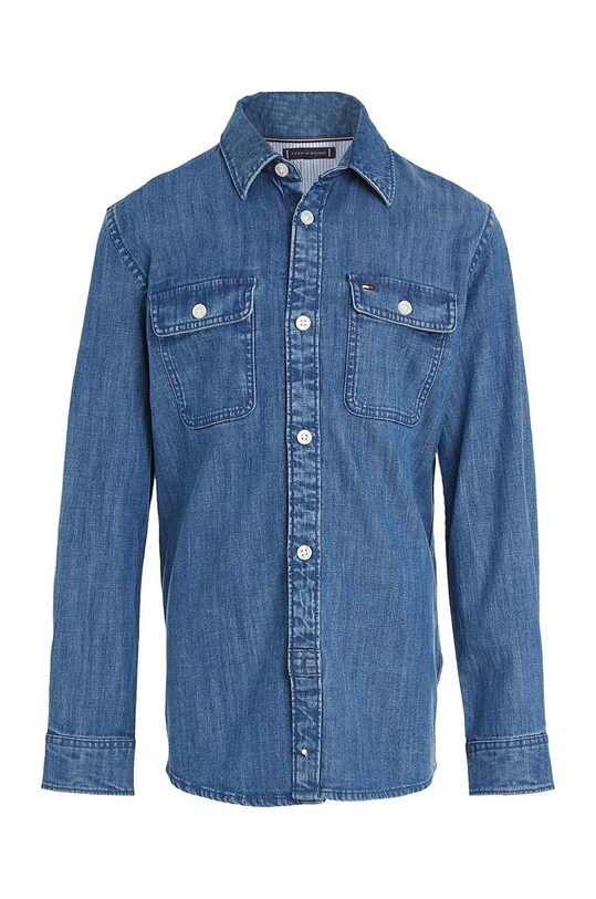Otroška jeans srajca Tommy Hilfiger KB0KB08519.128.176.9BYX modra AW23