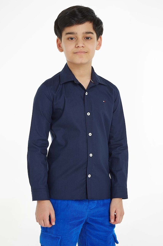 Бавовняна сорочка Tommy Hilfiger довгий чорний KB0KB08618.128.176.9BYX