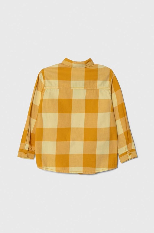 Παιδικό βαμβακερό πουκάμισο United Colors of Benetton 5LQHGQ014.P.SEASONAL κίτρινο AW23