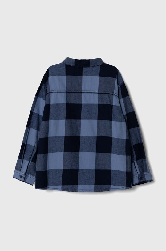 Детская хлопковая рубашка United Colors of Benetton 5LQHGQ014.P.SEASONAL тёмно-синий AW23