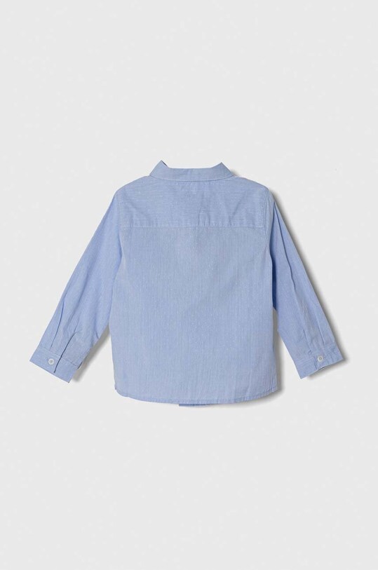 Детская хлопковая рубашка United Colors of Benetton 5DGXGQ00I.P.REPROP.9BYX голубой AW23
