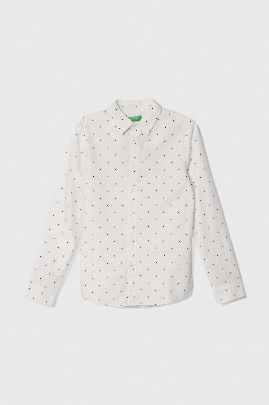 Παιδικό βαμβακερό πουκάμισο United Colors of Benetton casual λευκό 5JZ0CQ01N.G.SEASONAL