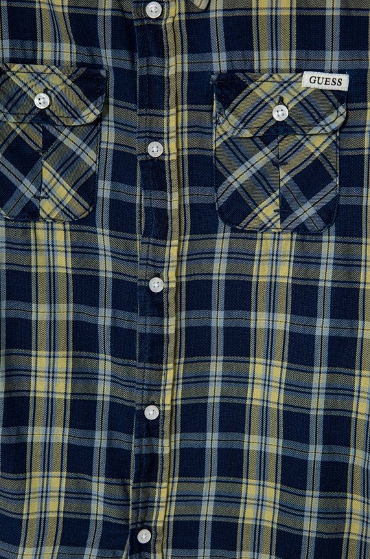 CHLAPEC Dětská bavlněná košile Guess L3BH01.D52G1.9BYX žlutá