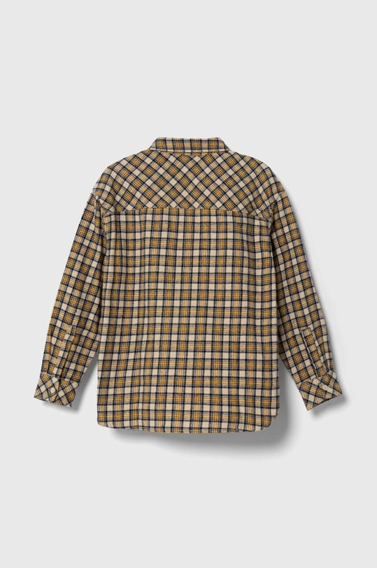 Παιδικό βαμβακερό πουκάμισο United Colors of Benetton 5X5VCQ021.G.SEASONAL κίτρινο AW23
