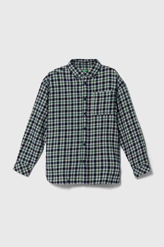 United Colors of Benetton koszula bawełniana dziecięca wzorzyste niebieski 5X5VCQ021.G.SEASONAL