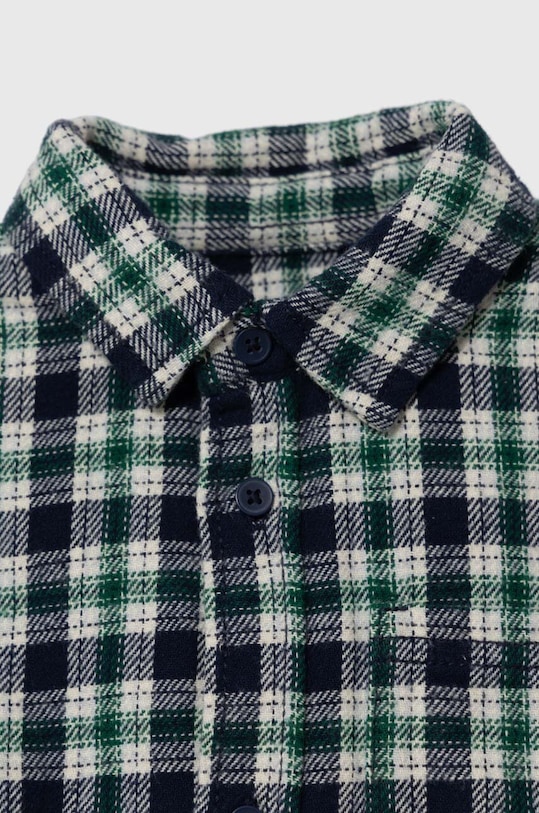Хлопчик Дитяча бавовняна сорочка United Colors of Benetton 5X5VGQ019.P.SEASONAL блакитний