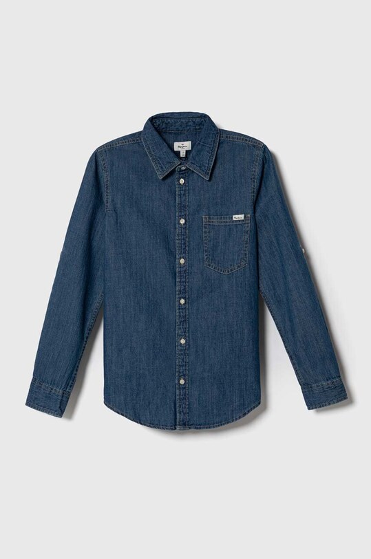 Pepe Jeans koszula jeansowa dziecięca bawełna niebieski PB302311HS8