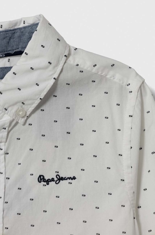 Chłopiec Pepe Jeans koszula bawełniana dziecięca PB302472 biały