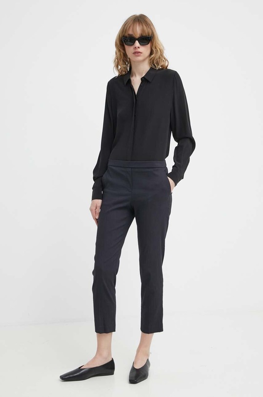 Bruuns Bazaar koszula jedwabna BBW3101 czarny SS24