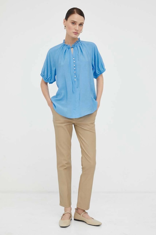 Bruuns Bazaar bluzka BBW3387 niebieski AW23