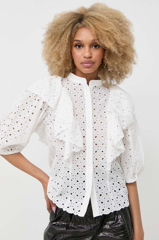 Notes du Nord camicia in cotone Honey bianco 13271