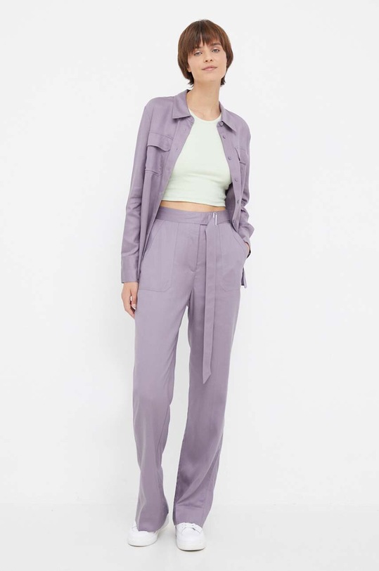 Calvin Klein koszula K20K205838 fioletowy AW23