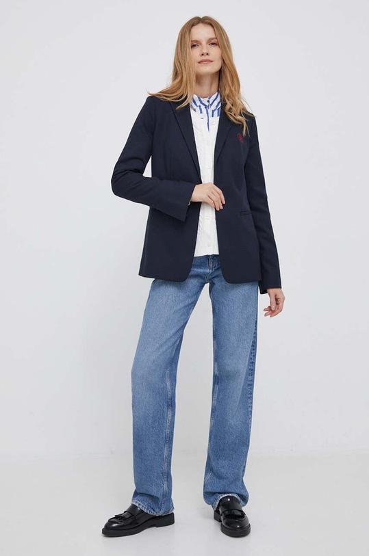 Tommy Hilfiger camasa din bumbac WW0WW38952 albastru AW23