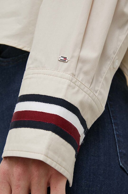 Tommy Hilfiger koszula bawełniana WW0WW38966 beżowy